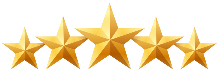 Perfect Pool Steps 5 Star Reviews, gold star